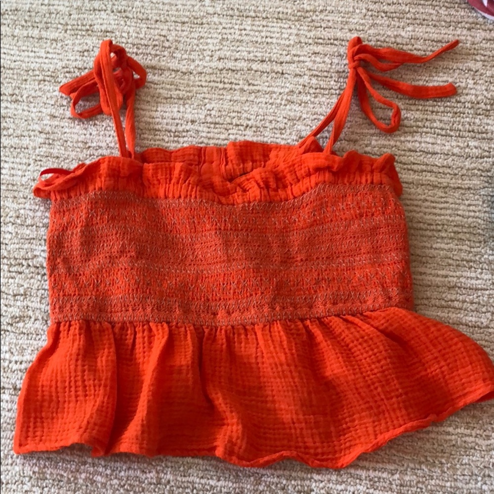 free people orange top